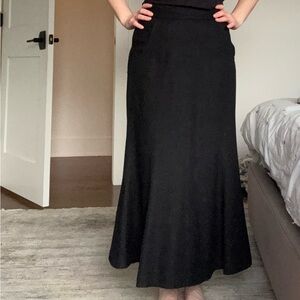 Yves Saint Laurent Elegant Black Maxi Skirt